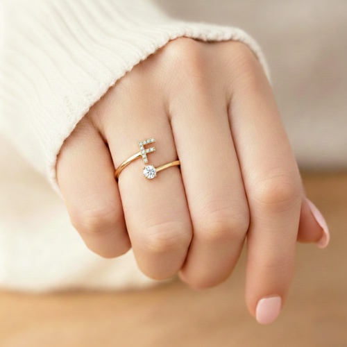 Charming Custom Initial Ring