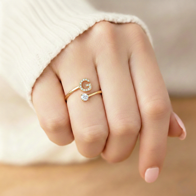 Charming Custom Initial Ring