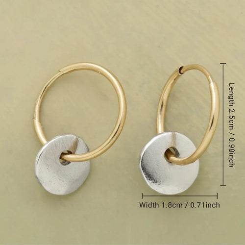 Chic Gold Silver Hoop Earrings