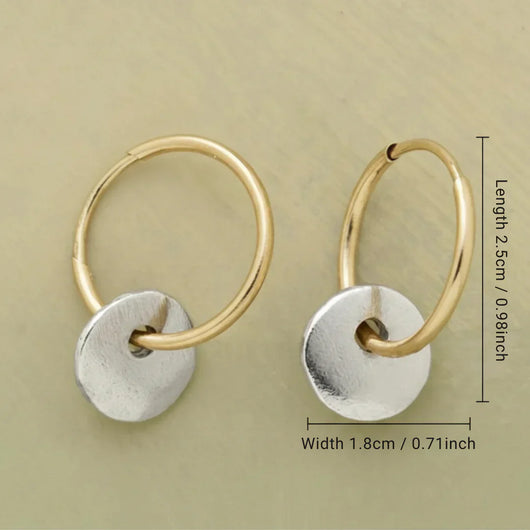 Chic Gold Silver Hoop Earrings