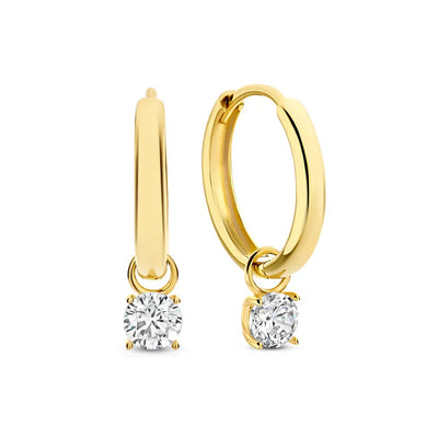 Sleek Gold Diamond Earring set