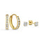 Dara Brillane Stone Earrings Set | Gold