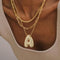 Gold Bubble Letter Necklace