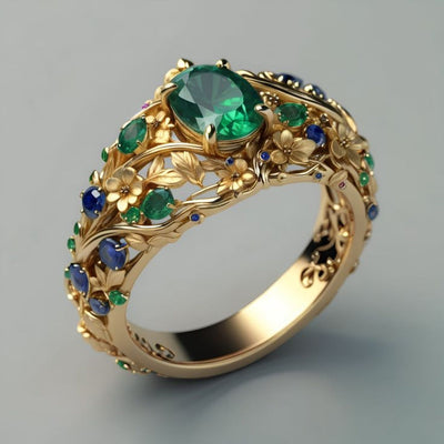 Emerald Garden Statement Ring