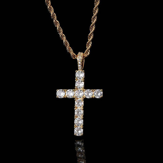 Ethereal Gold Cross Necklace