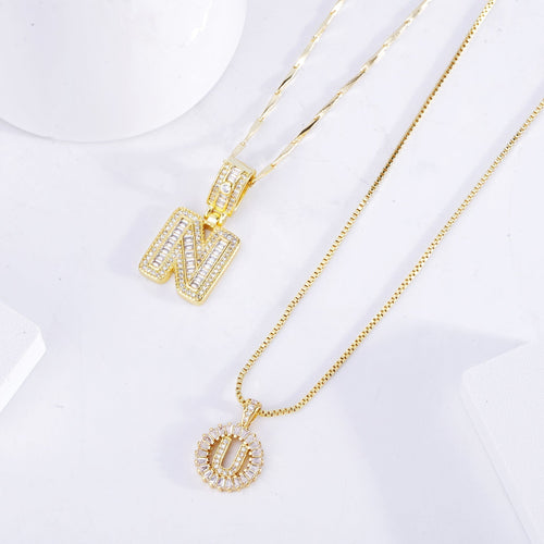 Premium Gold letter Necklace Set