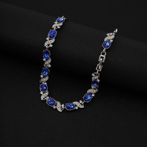 Alluring Sapphire Twisted Bracelet
