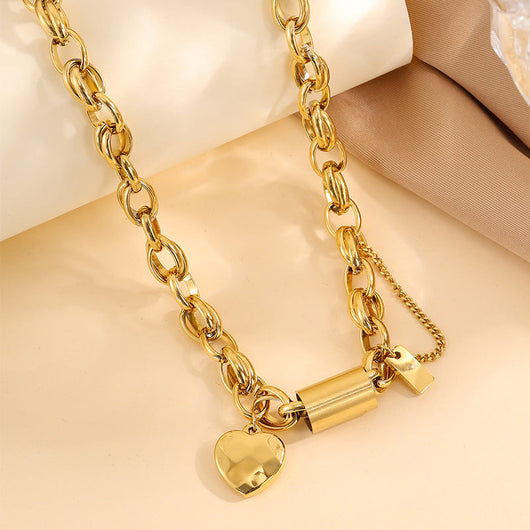 Heartened Chunky Necklace | Gold