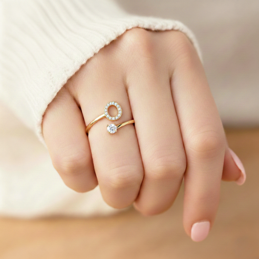 Charming Custom Initial Ring