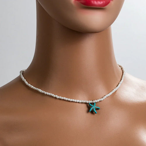 Graceful Turquoise Starfish Necklace