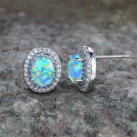 Graceful Turquoise Stud Earrings