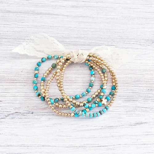 Bold Turquoise Charm Bracelet