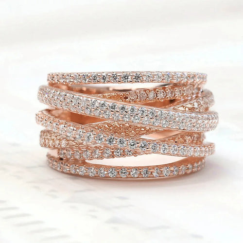 Charming Multi-Layered Cross Ring