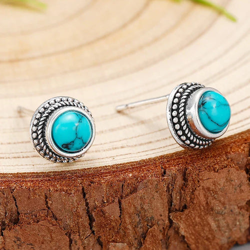 Classic Turquoise Stud Earrings