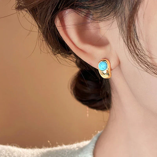 Timeless Turquoise Copper Earrings