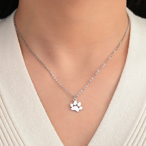 Elegant Stainless Steel Paw Necklace