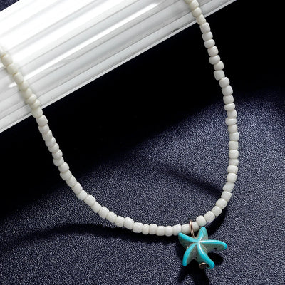 Graceful Turquoise Starfish Necklace