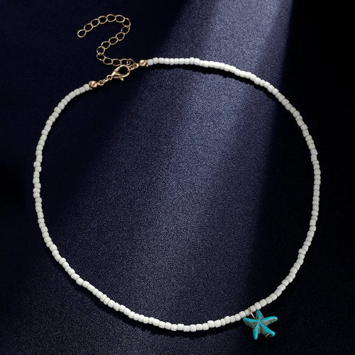 Graceful Turquoise Starfish Necklace