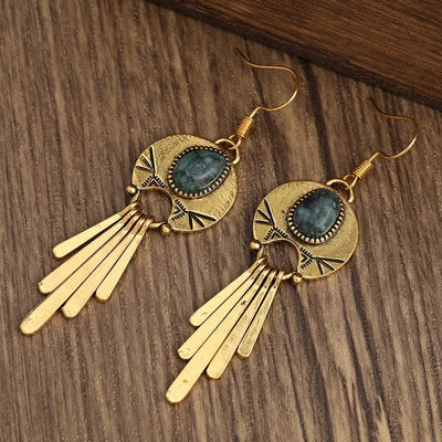Brass Teardrop Earrings