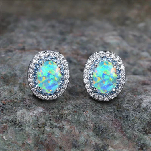 Graceful Turquoise Stud Earrings