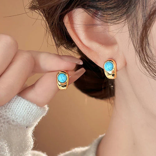 Timeless Turquoise Copper Earrings
