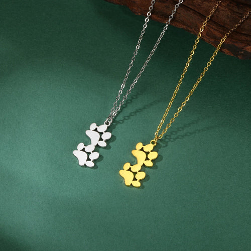 Elegant Stainless Steel Paw Necklace