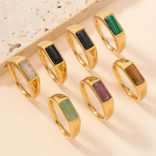 Colorful Gemstone Band Ring