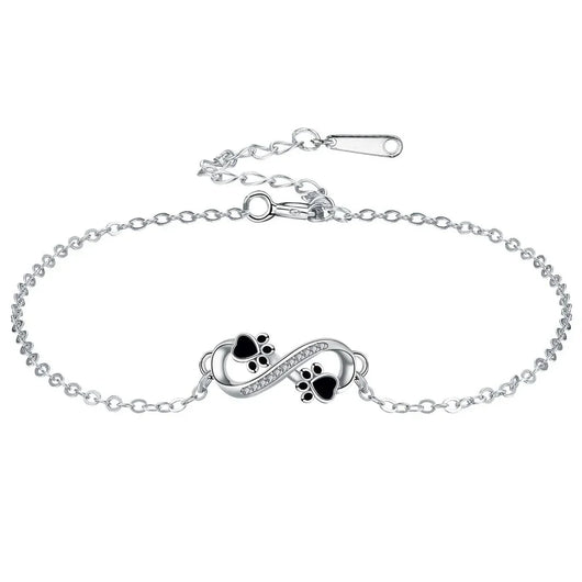 Effortless Silver Paw Bracelet