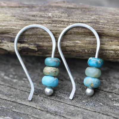 Oceanic Turquoise Beaded Earrings