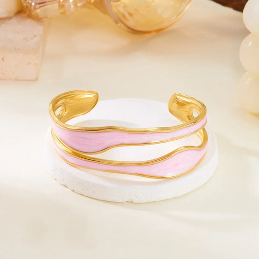 Modern Wave Stainless Steel Bracelet