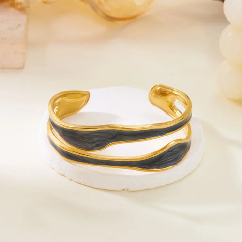 Modern Wave Stainless Steel Bracelet