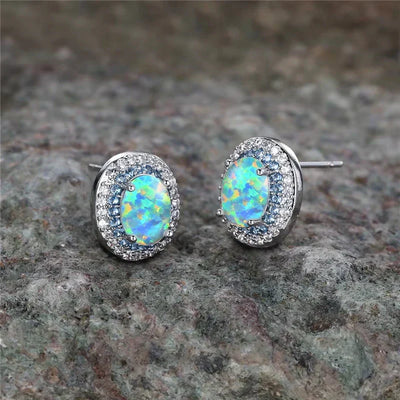 Graceful Turquoise Stud Earrings