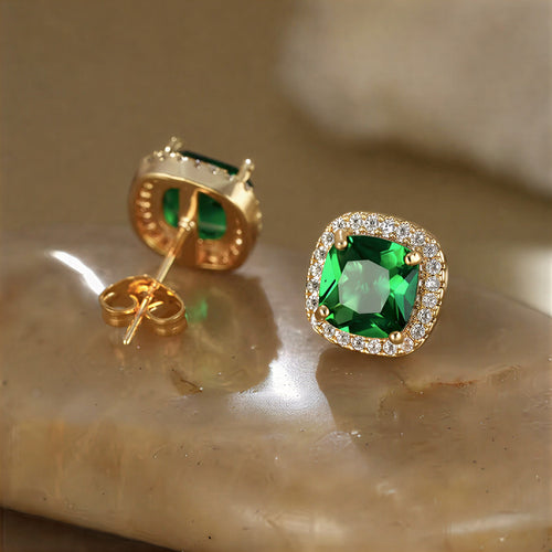 Classic Gold Gemstone Earrings
