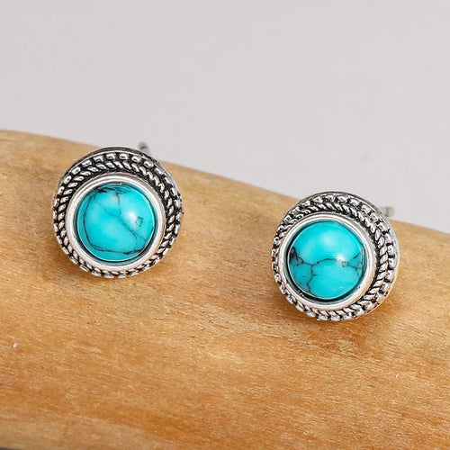 Classic Turquoise Stud Earrings