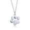 Stainless Steel Paw Print Necklace