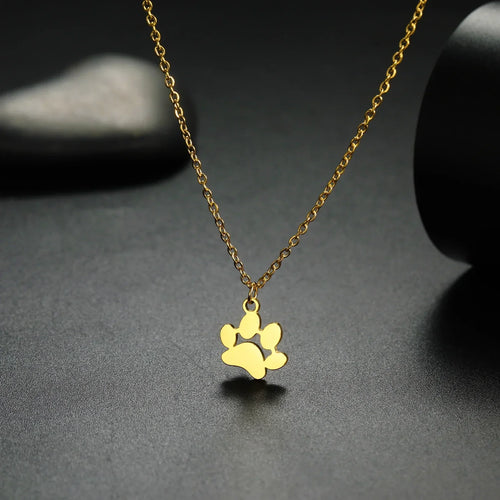 Elegant Stainless Steel Paw Necklace