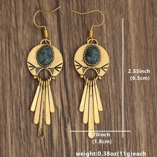 Brass Teardrop Earrings