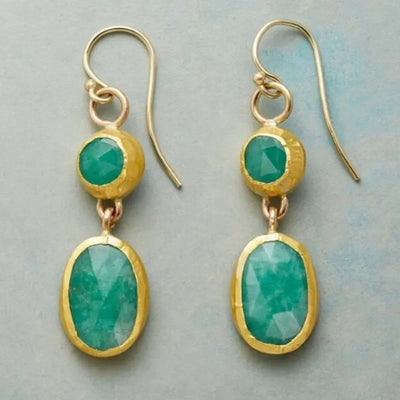 Timeless Artisan Gold Turquoise Earrings