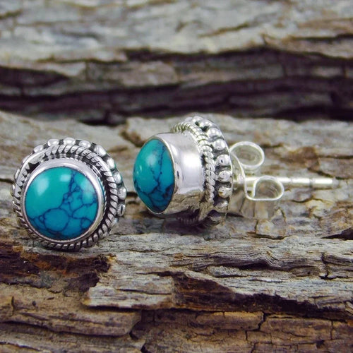 Classic Turquoise Stud Earrings