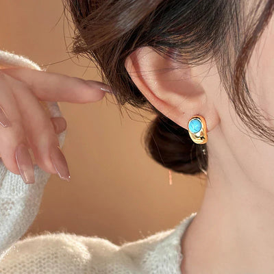 Timeless Turquoise Copper Earrings