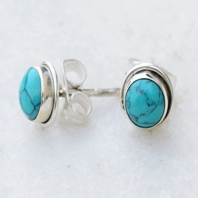 Graceful Turquoise Stud Earrings