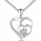 Silver Paw Heart Necklace