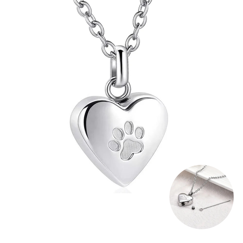 Paw Heart Ashes Necklace
