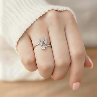 Charming Custom Initial Ring