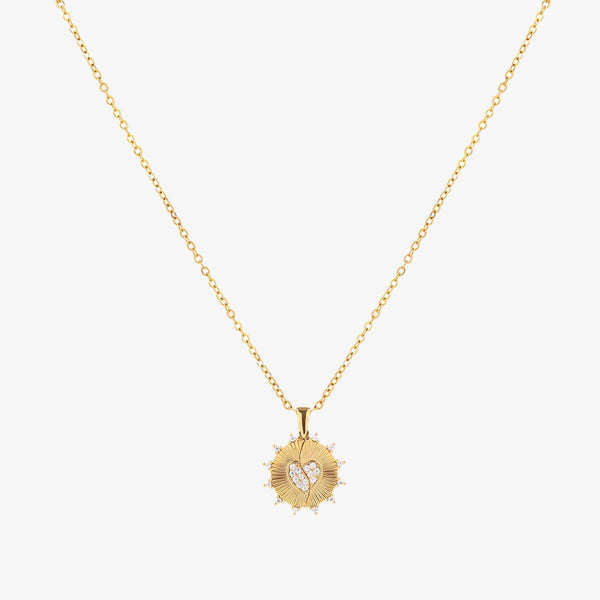 Sunray Love Necklace | Gold