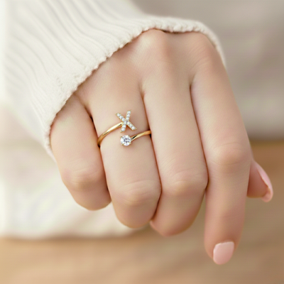 Charming Custom Initial Ring