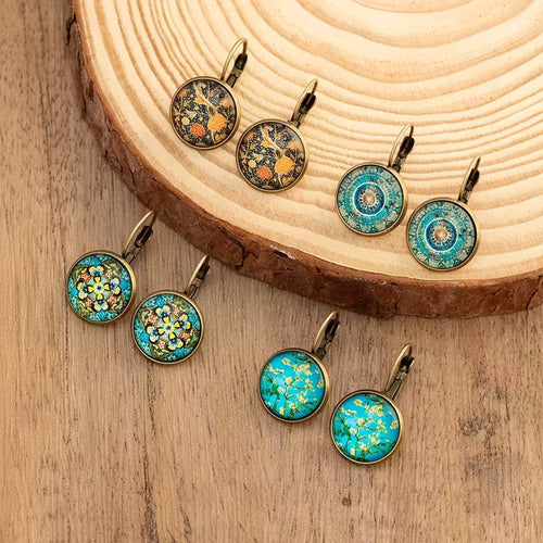 Vintage Art Glass Earrings