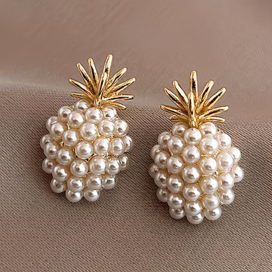 Pearl Pineapple Earrings