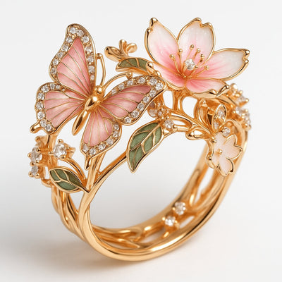 Enchanted Garden Butterfly Ring