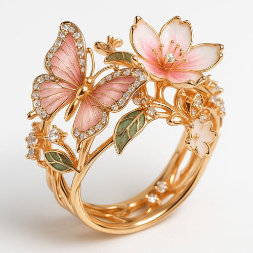 Enchanted Garden Butterfly Ring